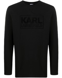 schwarzes Langarmshirt von Karl Lagerfeld