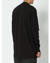 schwarzes Langarmshirt von Rick Owens DRKSHDW