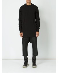 schwarzes Langarmshirt von Rick Owens DRKSHDW