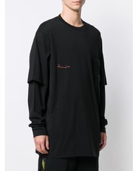 schwarzes Langarmshirt von Marcelo Burlon County of Milan