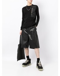 schwarzes Langarmshirt von Rick Owens