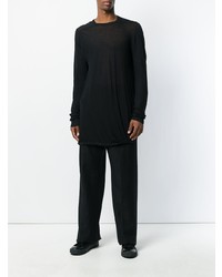 schwarzes Langarmshirt von Rick Owens