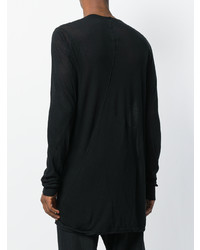 schwarzes Langarmshirt von Rick Owens