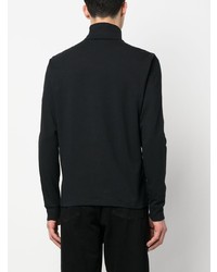 schwarzes Langarmshirt von Raf Simons X Fred Perry