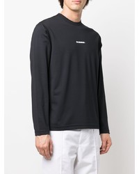 schwarzes Langarmshirt von Jil Sander