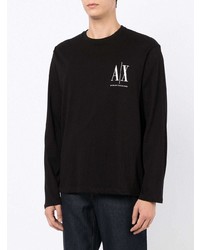 schwarzes Langarmshirt von Armani Exchange