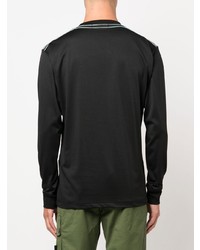 schwarzes Langarmshirt von Stone Island