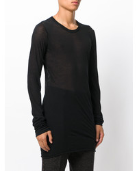 schwarzes Langarmshirt von Rick Owens