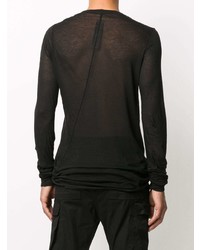 schwarzes Langarmshirt von Rick Owens