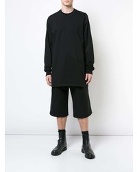 schwarzes Langarmshirt von Rick Owens