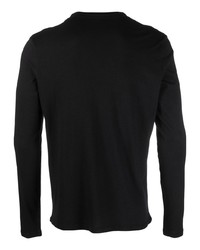 schwarzes Langarmshirt von Majestic Filatures