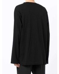 schwarzes Langarmshirt von Yohji Yamamoto