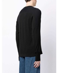 schwarzes Langarmshirt von MM6 MAISON MARGIELA