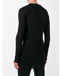 schwarzes Langarmshirt von Rick Owens