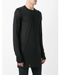 schwarzes Langarmshirt von Rick Owens