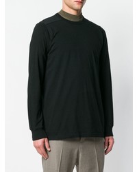 schwarzes Langarmshirt von Rick Owens