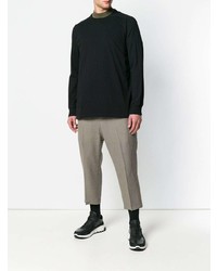 schwarzes Langarmshirt von Rick Owens