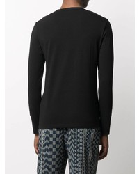 schwarzes Langarmshirt von Jil Sander