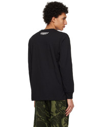 schwarzes Langarmshirt von AAPE BY A BATHING APE