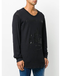 schwarzes Langarmshirt von DSQUARED2