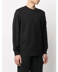 schwarzes Langarmshirt von Stone Island