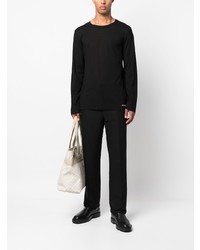 schwarzes Langarmshirt von Jil Sander