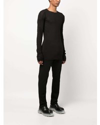 schwarzes Langarmshirt von Rick Owens