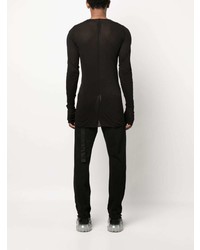 schwarzes Langarmshirt von Rick Owens