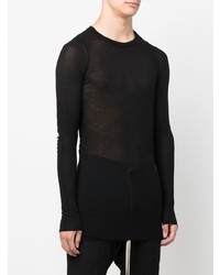 schwarzes Langarmshirt von Rick Owens