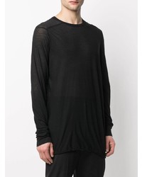 schwarzes Langarmshirt von Rick Owens