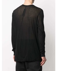 schwarzes Langarmshirt von Rick Owens