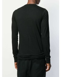 schwarzes Langarmshirt von Rick Owens