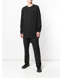 schwarzes Langarmshirt von Rick Owens DRKSHDW