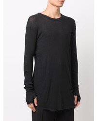 schwarzes Langarmshirt von Boris Bidjan Saberi