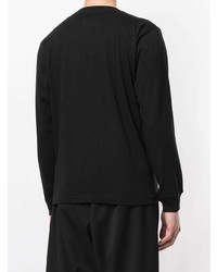 schwarzes Langarmshirt von Yohji Yamamoto