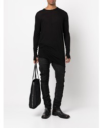 schwarzes Langarmshirt von Boris Bidjan Saberi