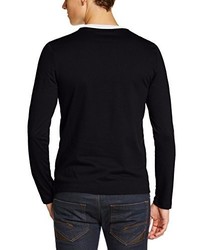 schwarzes Langarmshirt von Merc of London