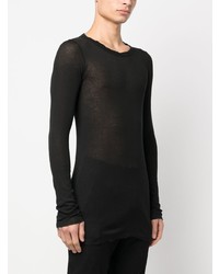 schwarzes Langarmshirt von Rick Owens