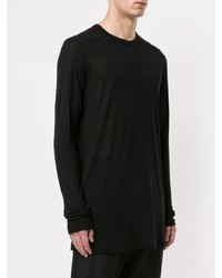 schwarzes Langarmshirt von Rick Owens