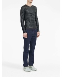 schwarzes Langarmshirt von MM6 MAISON MARGIELA