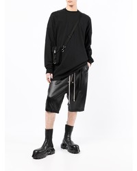 schwarzes Langarmshirt von Rick Owens