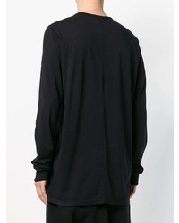 schwarzes Langarmshirt von Rick Owens DRKSHDW