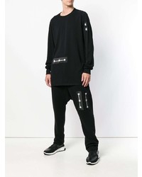 schwarzes Langarmshirt von Rick Owens DRKSHDW