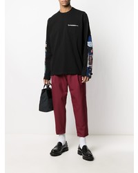 schwarzes Langarmshirt von Sacai