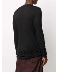 schwarzes Langarmshirt von Rick Owens