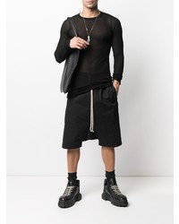 schwarzes Langarmshirt von Rick Owens