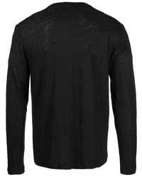 schwarzes Langarmshirt von Majestic Filatures