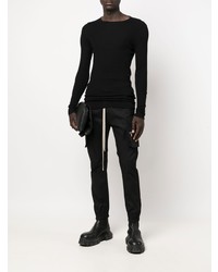 schwarzes Langarmshirt von Rick Owens