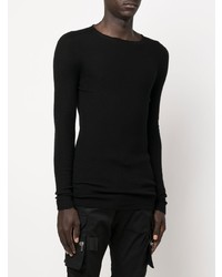 schwarzes Langarmshirt von Rick Owens