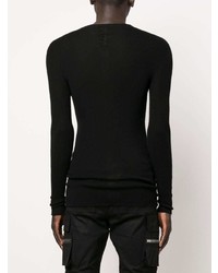 schwarzes Langarmshirt von Rick Owens